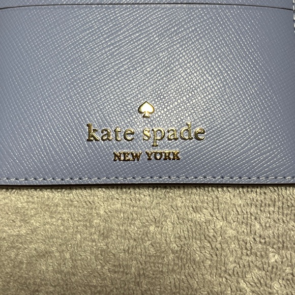 Kate Spade New York Saffiano Leather Card Holder Wallet Light Blue NWT - Picture 3 of 8